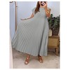 GORGLITTER Women's Pleated Church Maxi Dresses Summer Casual Short Sleeve
