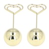 2Pcs Table Number Holder Heart Shaped Firm Stable Premium Metal