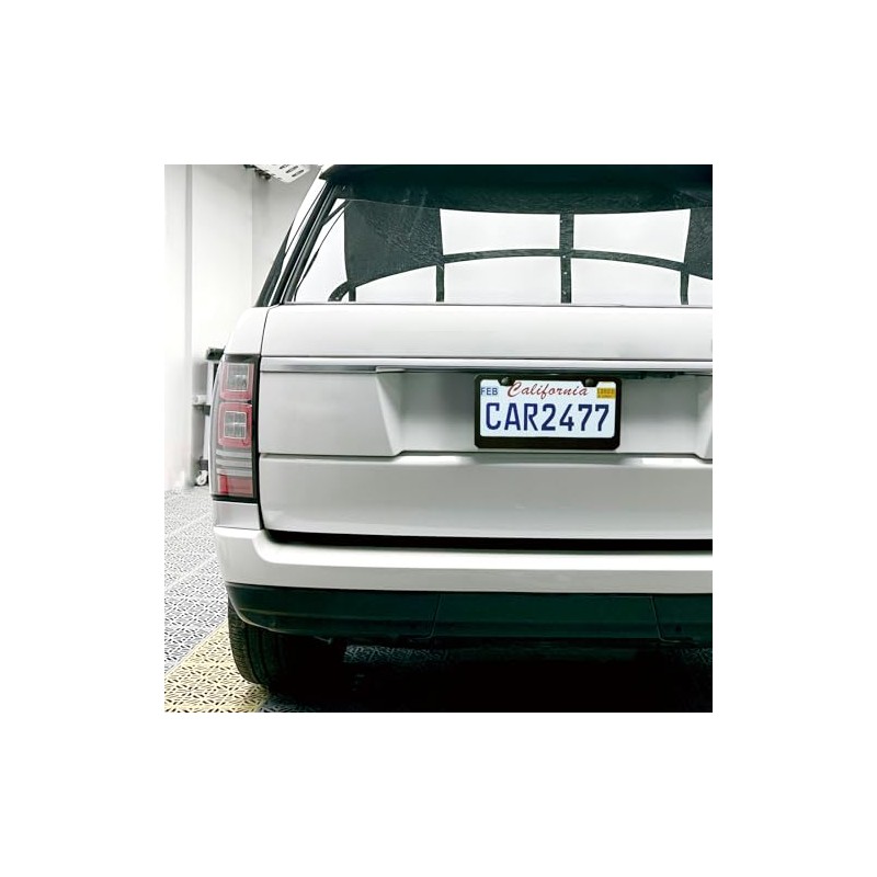 2PCS Matte Black License Plate Frames, 2 Holes Solid Rust-Proof