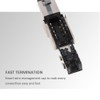 Conectores RJ45 blindados sin herramientas, Cat6A (paquete de 4), enchufe de terminación de campo blindado STP, 22 a 26 Awg, con kit de bloqueo (4 piezas de bloqueo + 1 llave)