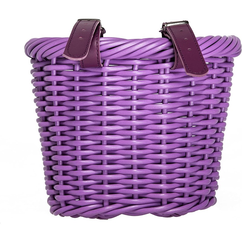 MEGHNA Children's Bicycle Basket, Front Braided Baskets for Girls, Adjustable