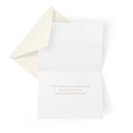 Entertaining with Caspari Nativity Scene Christmas Cards (Box of 16), Green