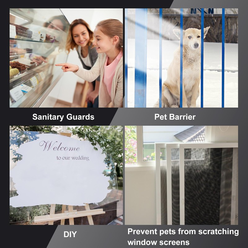Beeveer 48 x 96 Inch Extra Large PET Plexiglass Sheets