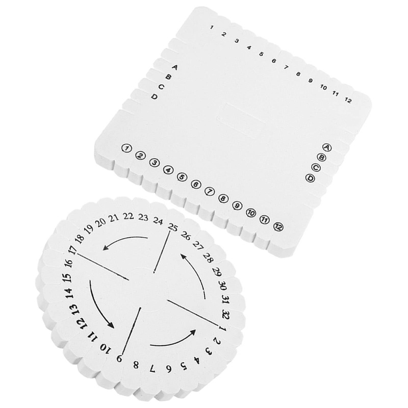 2Pcs Kumihimo Disc Set - Round and Braiding Disks for