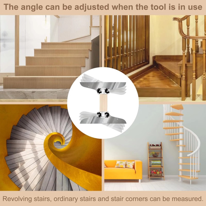 NAACOO Stair Tread Template Tool, NAACOO Stair Measuring Tool, Tread