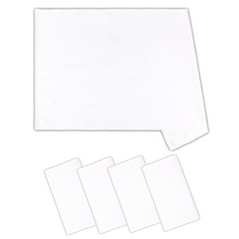 GJTr, Dish Towel, Glass Wipe, Kitchen Cloth, Tableware, Glass, Cloth, Large 15.7 x 27.6 inches (40 x 70 cm) (White, 5)