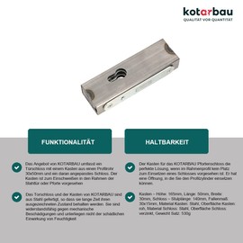 KOTARBAU Mortice Lock with Lock Case 30 x 50 x 170 mm for Profile Cylinder for Entrance Gates