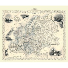 History Portal 1000 Piece Jigsaw Puzzle Map of Europe 1851 by John Tallis