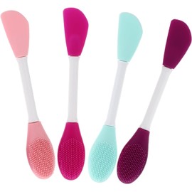 Balacoo 4 Piezas Cepillo De Máscara De Silicona Herramientas De Limpieza Espátula De Silicona Kit De Cosmetologia Cepillo De Limpieza De Silicona Cepillos De Barro Artículos De Belleza Spa