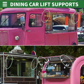 Motoforti 15inch/380mm 111Ib/500N/50kg Lift Supports Struts Gas Springs for Car Tailgate Camper Lid Boat Hatch Window Lid Under Bed Lifting Tool Box Lid Black 2Pcs