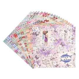 Ideen mit Herz Duo Design Papers | Pad with 20 Sheets of Craft Paper | 25 x 25 cm | 250 g/m² | Printed on Both Sides | Design Paper, Motif Paper | Ideal for Scrapbooking, Crafts (Births 01)