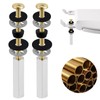 iFealClear 2 Pack Universal Brass Toilet Seat Bolts Compatible with Kohler/American Standard/TOTO/Glacier Bay, 3 Inch Toilet Seat Screws Replacements with Long Downlock Nuts, Anti-Slip Gaskets