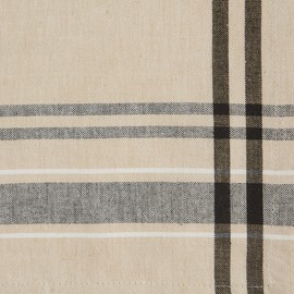 DII 100% algodón, Lavable a máquina, Mantel Individual a Rayas francesas para cenas, Verano y picnics al Aire Libre, Franjas Negras, Table Runner - 14 x 72, 1