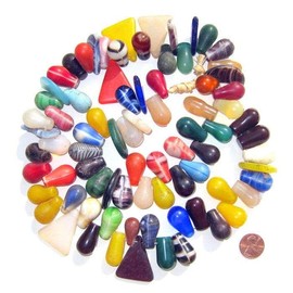 TheBeadChest Large Mali Wedding Beads: Vintage Czech African Trade Beads for Collectors and DIY Jewelry Making