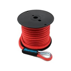 3/8" 50' Double Braid Red Anchor Line - Made in USA