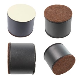 bociloy 4PCS 2Inch Self-Adhesive Round Furniture Riser, Black Carbon Steel Bed Table Sofa Lift Riser, Heavy Duty Couch Cabinet Riser, Adds 2Inch Height with Felt Pad