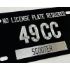 Scooter Tag No License Plate Required 49cc 49 CC Diamond