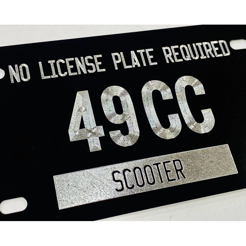 Scooter Tag No License Plate Required 49cc 49 CC Diamond