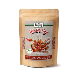Biojoy BIO-Birds Eye Chilli Whole (150 g), Bird Eye Chili Pods, Dried, Extremely Spicy