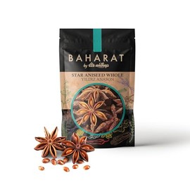 BAHARAT by Anthap Star Aniseed, Whole Seeds, Badiya, Aniseeds, Star Anise, Premium Quality, Natural, Vegan, Gluten Free, Anise Pods 150g/300g (150g)