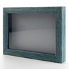 Rustic Blue 30x30 Large Shadow Box Picture Wooden Frame with