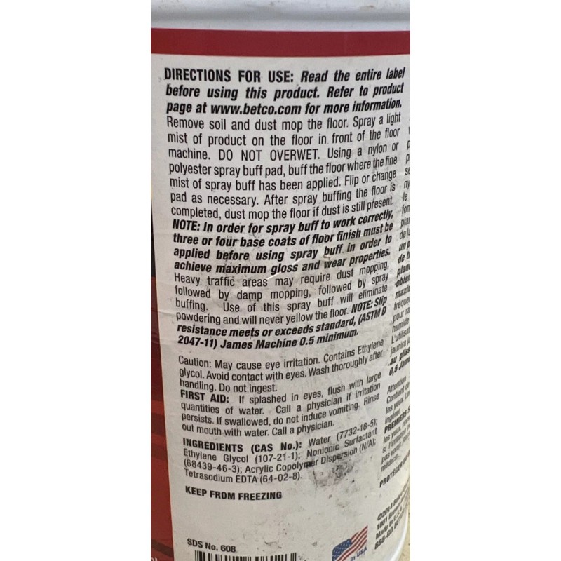 Betco Easy Task Spray Buff 1qt Restorer 608