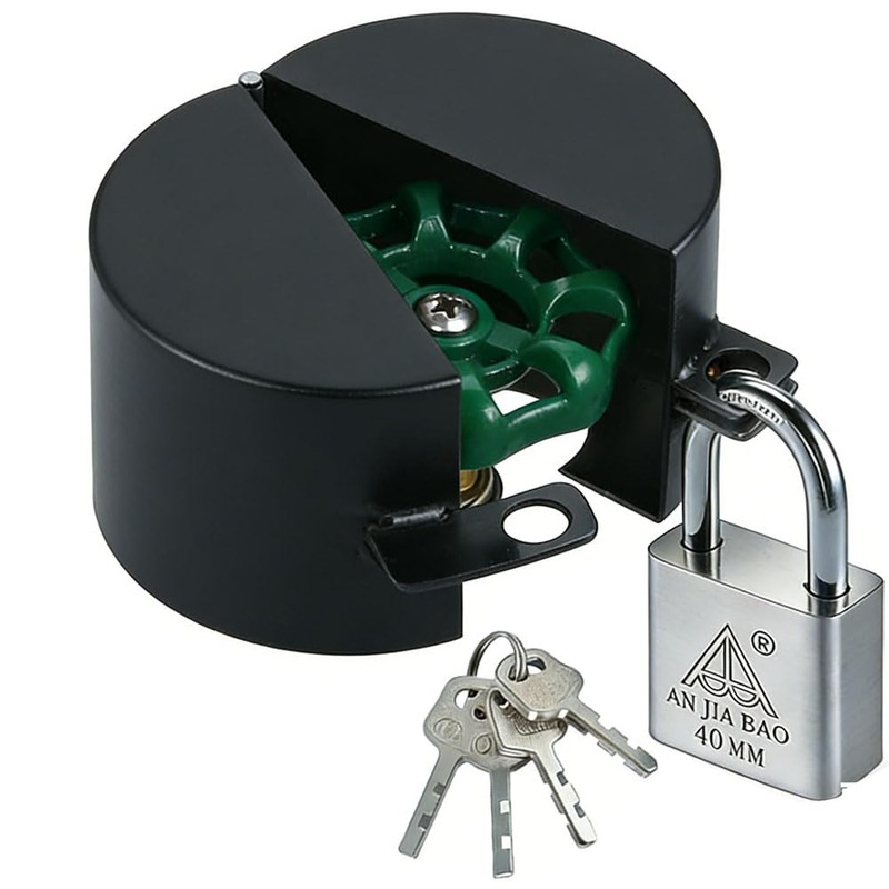 Outdoor Faucet Lock, Anti-Theft Faucet Lock (with Padlock), Suitable for