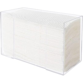 zilitol Countertop Paper Towel Dispenser,Clear Guest Towel Napkin Holder, Suitable for Z-Fold, C-Fold or Multi-Fold Paper Towels