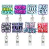 8 Pack Nurse Badge Reels - Stretchy ID Holder for