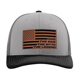 Richardson Legendary Dad Hat: The Man The Myth The Legend from Daughter or Son, Stylish Dad Baseball Cap for Men (US, Alpha, One Size, Grey/Charcoal/Black)