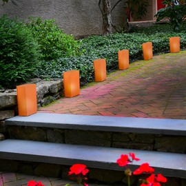 LumaBase Electric LED Luminaria Kit, Tan - Set of 6