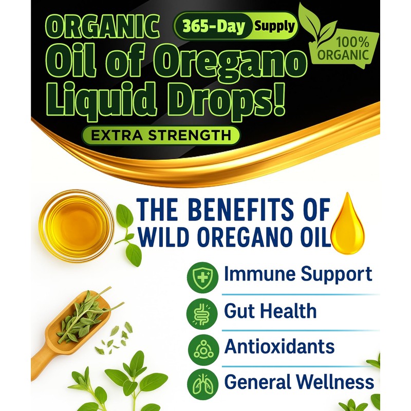 SUPERIOR FULVIC HUMIC X935 Organic Oregano Oil Drops - 1,000