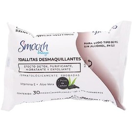 Set 10 Paquetes Toallitas Desmaquillantes 30 Piezas c/u Polvo de Carbón