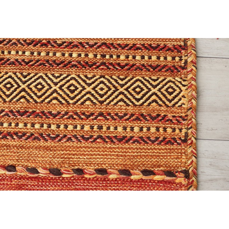 Sayang Sayang Geometric Asian Entrance Mat Indoor Indoor Indian Kilim