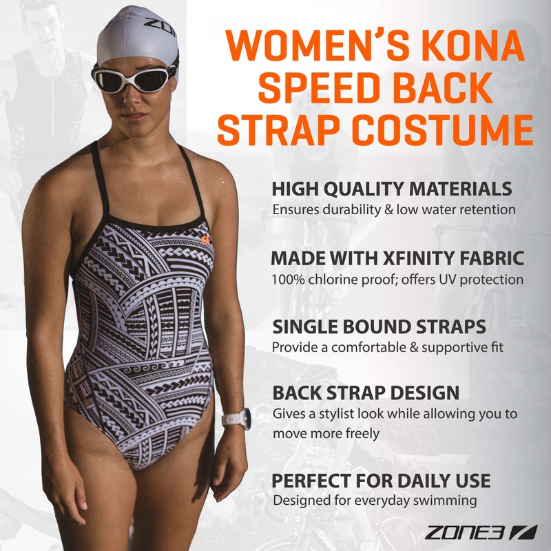 ZONE3 Women's costume with strap. - Kona Speed, size: 28