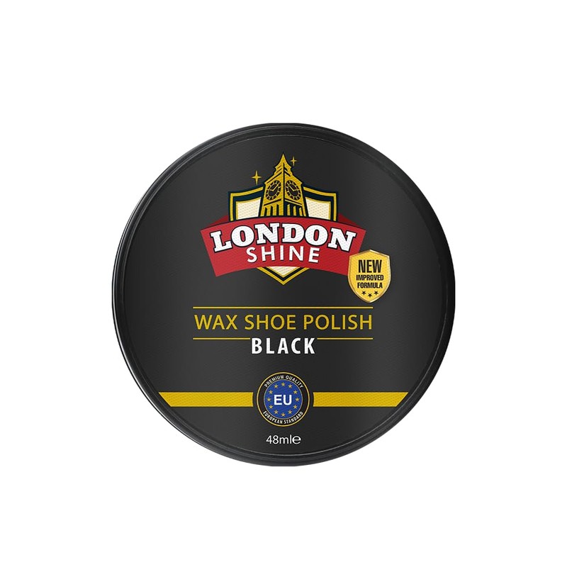 London Shine Wax Shoe Polish - Black 48 ml /
