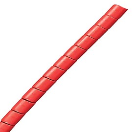 Red Spiral wrap Designed to to fit 5/8" Hydraulic Hose Size. Hose Range 0.62" - 1.06", 66' Length