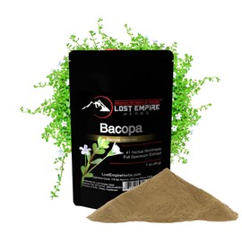 Lost Empire Herbs Bacopa (Bacopa Monnieri) Full Spectrum Extract Powder - Organic - 30 Grams