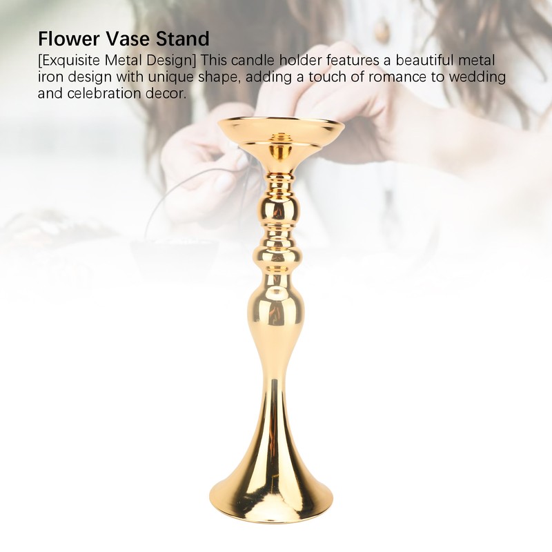 2 Pcs Wedding Flower Stand Exquisite Metal Candle Holder Wedding