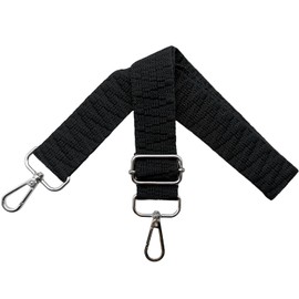 Bag Straps for Changing, Adjustable Shoulder Strap for Bag, Bag Strap Wide 3.8 cm with Silver Carabiner Shoulder Strap, Bag Strap, Carry Strap for Handbags, Colourful, S, Pure Black