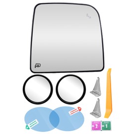 Heated Blind Spot Mirror Glass Compatible with Nissan Titan & Titan XD 2016-2024 Replace 96365EZ10B 96365EZ32A, Right Passenger Side