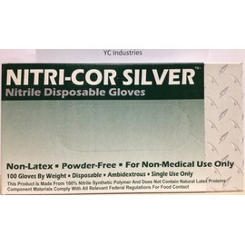 Science Purchase 100 Count SIZE MEDIUM Powder-Free Nitrile Gloves, 5 Mil, Food Grade, Disposable (Blue Color)