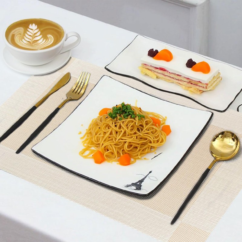 Lumaca Washable Placemats, Set of 6 Place Mats Made of