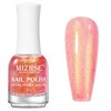 MIZHSE Nail Polish Air Dry Fast, Holographic Neon Orange Nail