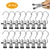 BUZIFU 20 Pcs Portable Laundry Hooks, No-slip Metal Boots Hangers,Single