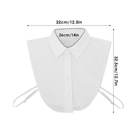 Lusofie White Fake Collar Detachable Collar Blouse Half Shirts Collar White Pointed Collar for Women Office Lady Women Girls Decorative Favors