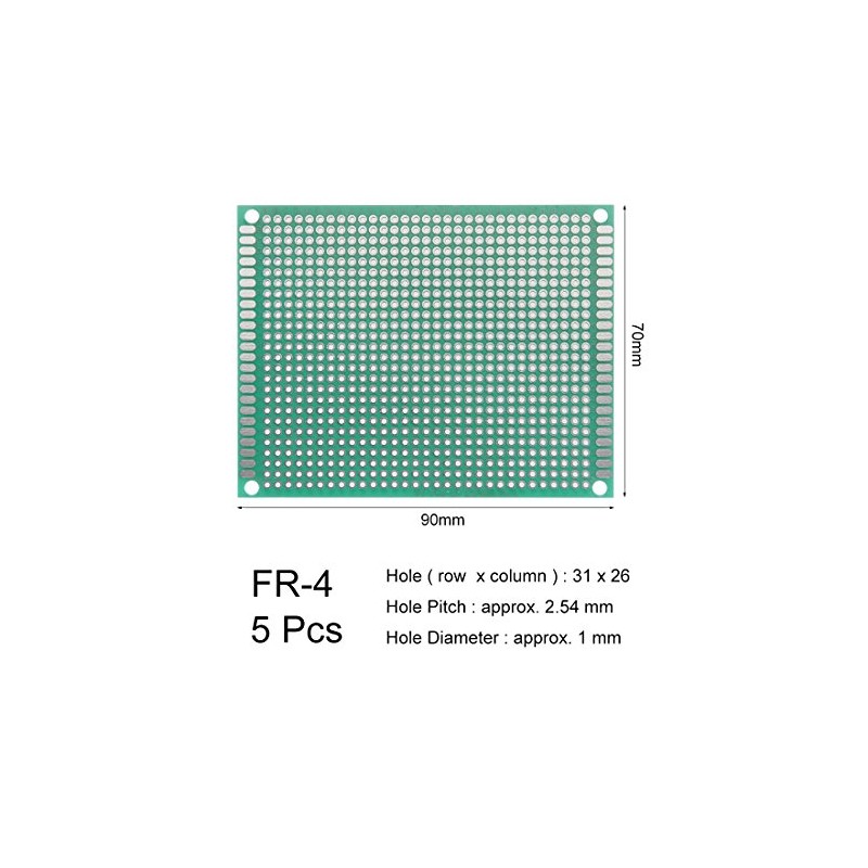 sourcing map Universal PCB PCB Board Thickness 1.6 mm 7