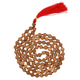 Crystal Heaven Rudraksha Mala For Men, 108 Beads Original Panchmukhi Rudraksha Japa Mala - Aaa Grade 5 Mukhi Rudraksha Mala For Protection, Meditation And Yoga, Ganthi, Gemstone, no gemstone