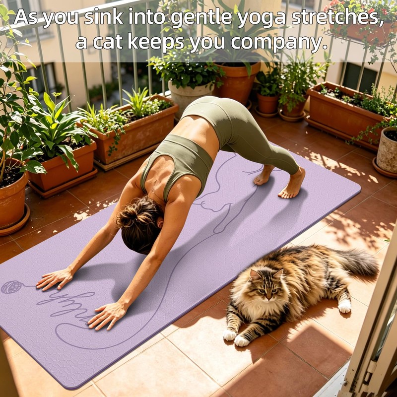 Extra Large Yoga Mat 10mm Thick, Wide & Long Non