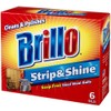 Brillo Strip & Shine Steel Wool Balls, 6-Count